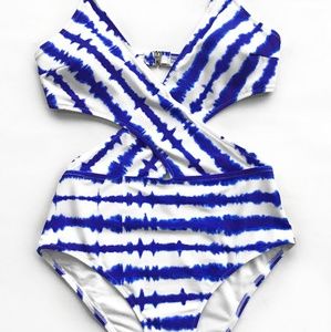 New Large Cobalt and WhiteTie Die One Piece